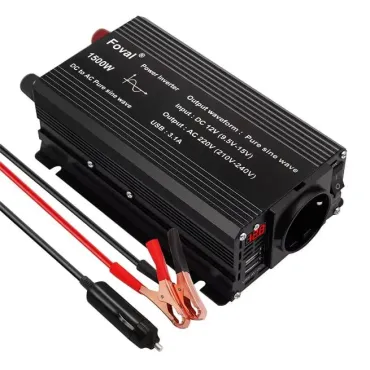 Інвертор 12V-220 FOVAL 1500W чиста синусоїда перетворювач