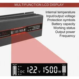 Инвертор DATOUBOSS 1500W/3000W с 12 на 220 V чистый синус преобразователь напряжения